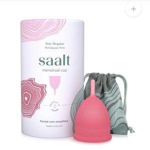 New Saalt Menstrual Cup in Himalayan Pink - Regular Size